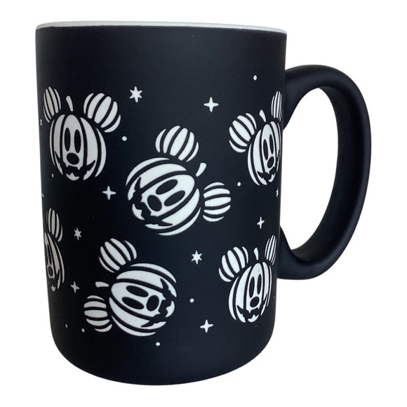 Disney 2024 Mickey Mouse Halloween Pumpkin Jack-O-Lantern Head Mug Black White - Picture 4 of 14